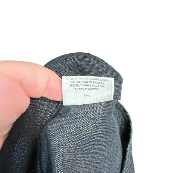 Eileen Fisher Irish Linen Sleeveless Tank Dress Black Size Petite Small PS - Picture 9 of 9